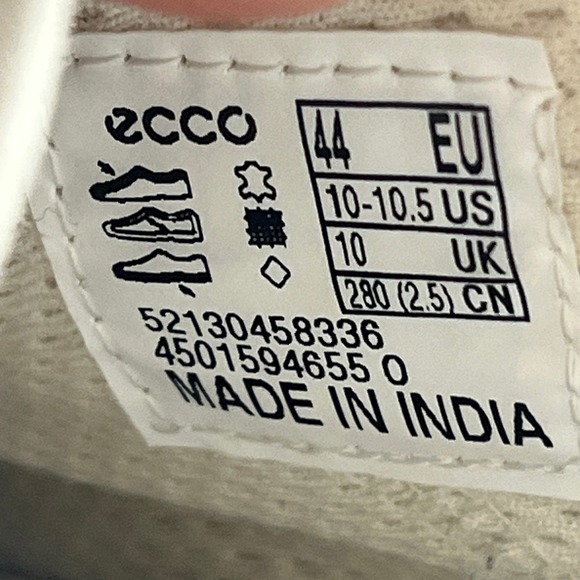 ECCO Street Lite Sneaker Mens 44/10-10.5 White Leather Low Top Retro Casual Shoe - Picture 2 of 11